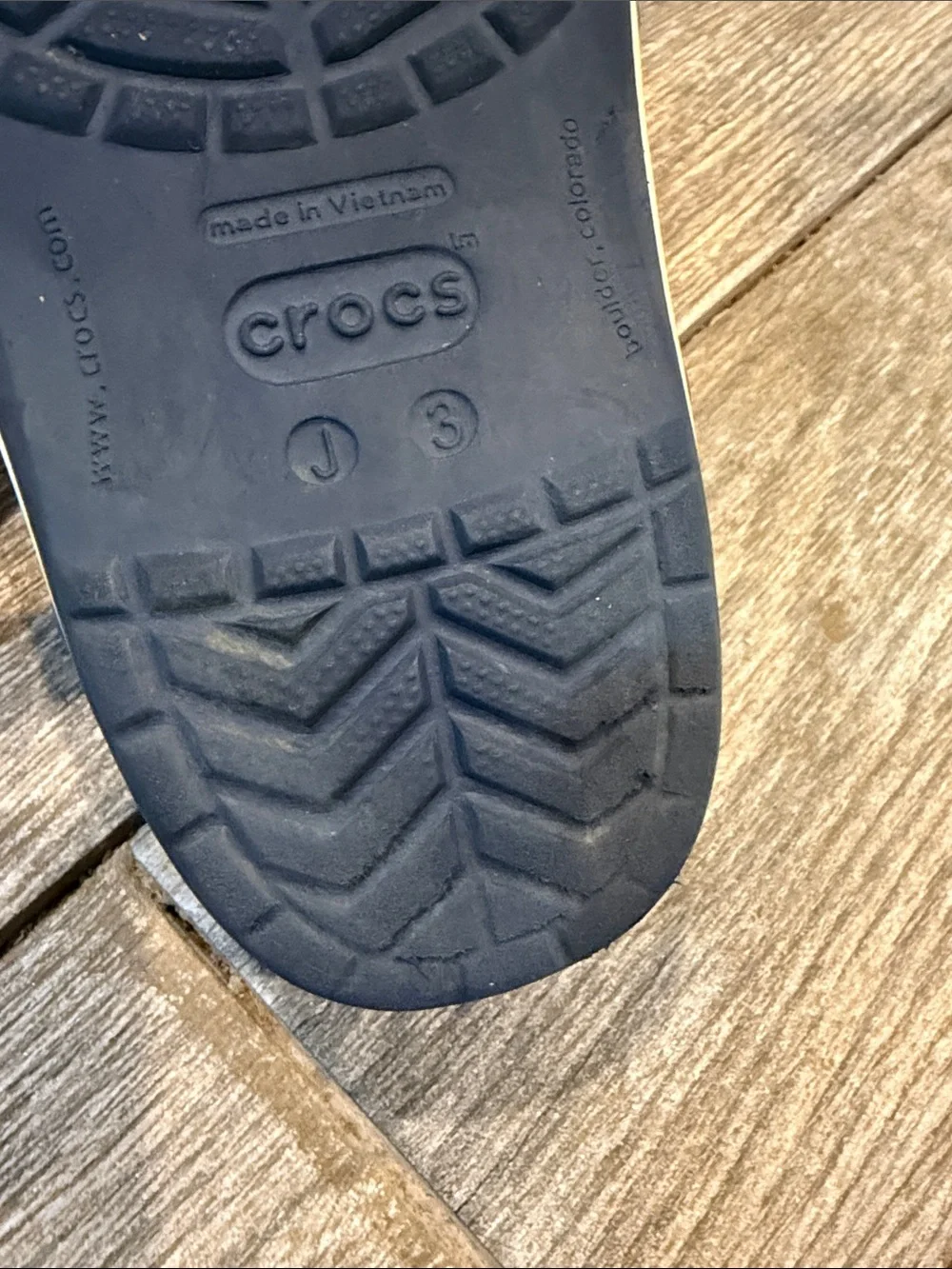 CROCS Mickey Mouse Navy Blue Kids Clogs with Green Character size 3 Junior